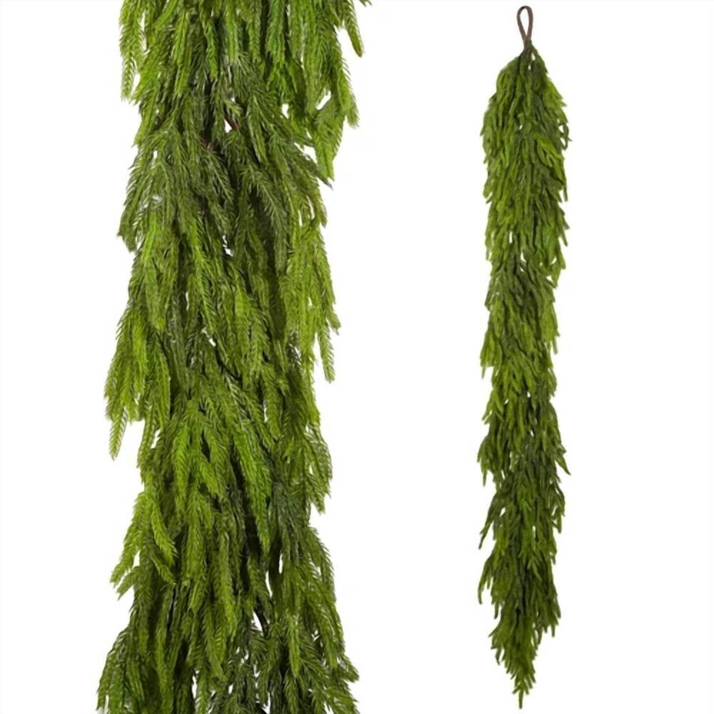 NEW RAZ IMPORTS norfolk pine garland in green